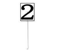 Geroclonup Number 2 Sign 17.5x22cm Metal Letters with Stakes Suitable for Outdoor Signs Parking Lots and Outdoor Tennis Courts and Public Places Aluminum Number Signs Weatherproof and Easy to Install