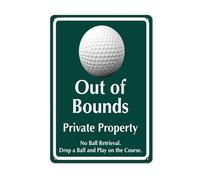 Geroclonup Out of Bounds Private Property No Ball Retrieval Sign 30x40cm Rust Free Aluminum, Sturdy Metal Signs with Fade Resistant for Home Farm Yard Indoor or Outdoor Use