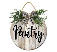 Geroclonup Pantry Sign Wall Decor, Wooden Kitchen Sign Wall Decor, Rustic Pantry Wall Sign, Vintage Farmhouse Wooden Decor for Home Room 28cm