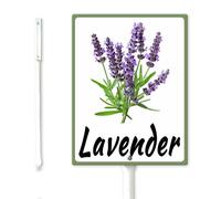 Geroclonup Plant Label Signs Planted Herb Garden Markers Waterproof Aluminum Plant Stake Tags Lavender Sign for Nursery Indoor Outdoor Garden Decoration 17.5x22cm