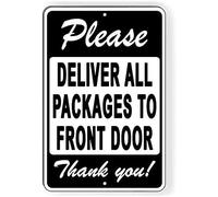 Geroclonup Please Deliver All Packages to Front Door Thank You Metal Sign Delivery Instructions Leave Here 20x30cm