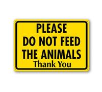 Geroclonup Please Do Not Feed The Animals Sign 20x30cm Rust Free Metal Aluminum Signs for Indoor Outdoor Street Pre-Drilled Holes Weather Resistant