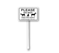 Geroclonup Please Do Not Feed the Goats Sign With Stake For Neighborhoods Yard Farm Aluminium Caution 8x12inch Farm Decorations Yard Lawn Walkway Decorations Animal Signs