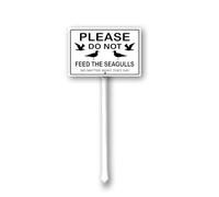 Geroclonup Please Do Not Feed the Seagulls Sign With Stake For Neighborhoods Yard Farm Aluminium Caution 8x12inch Farm Decorations Yard Lawn Walkway Decorations Animal Signs