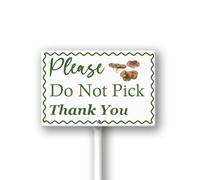Geroclonup Please Do Not Pick Oyster Mushroom Yard Sign with Stake Garden Signs Fruit Metal Decor 12x8inch Rustproof Aluminum Sign for Yard Garden Lawn Street Outdoor