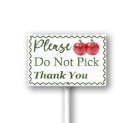 Geroclonup Please Do Not Pick Pepper Yard Sign with Stake Garden Signs Fruit Metal Decor 12x8inch Rustproof Aluminum Sign for Yard Garden Lawn Street Outdoor