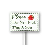Geroclonup Please Do Not Pick Strawberry Yard Sign with Stake Garden Signs Fruit Metal Decor 12x8inch Rustproof Aluminum Sign for Yard Garden Lawn Street Outdoor