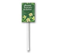Geroclonup Please Do Not Pick The Flowers Aluminium Sign 8x12 Inch Decorative Garden Stake for Patio Pathway Outdoor Warning Decor
