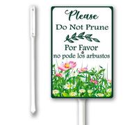 Geroclonup Please Do Not Prune For Favor No Pode Los Arbustos Yard Warning Sign Pedestrian Aluminum Yard Signs with Metal Stakes - 4.6x6 Inch for Garden Lawn