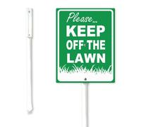 Geroclonup Please Keep Off The Lawn Yard Sign with Metal Stake 20x30cm Sturdy Rust Free Fade Resistant Aluminum Garden Decorations for Home Lawn Outdoor Use