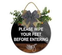 Geroclonup Please Take Your Shoes Off Sign for House 28cm Please Wipe Your Feet Before Entering Farmhouse Wall Decor, Please Take Shoes Off Sign, No Shoes in the House Sign, Please No Shoes Sign