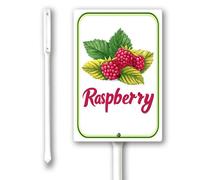 Geroclonup Raspberry Marker Yard Sign with Stakes, Aluminum Yard Signs, Garden Plant Markers Garden Potted Plants Labels for Vegetable Flowers Funny Stakes Decorations 20x30cm