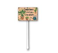 Geroclonup Retro Sometime I Wet My Plants 011 Yard Sign with Stakes 20x30cm, Sturdy Aluminum Yard Signs Rust Free, Outdoor Lawn Yard Sign