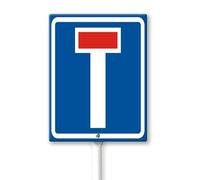 Geroclonup Road Traffic Sign Dead End Yard Sign with Stake 8x12inch Rustproof Outdoor Aluminum Sign for Yard Garden Lawn Street Outdoor