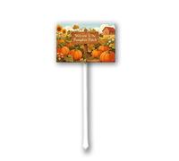 Geroclonup Rustic "Welcome To The Pumpkin Patch" Aluminum Yard Stake Sign - 12x8 Inch Vintage Fall Decor for Outdoor Garden, Autumn Harvest & Thanksgiving Decor