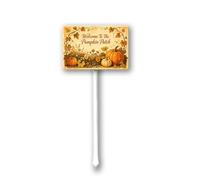 Geroclonup Rustic "Welcome To The Pumpkin Patch" Aluminum Yard Stake Sign - 12x8 Inch Vintage Fall Decor for Outdoor Garden, Autumn Harvest & Thanksgiving Decor