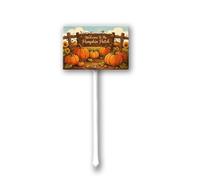 Geroclonup Rustic "Welcome To The Pumpkin Patch" Aluminum Yard Stake Sign - 12x8 Inch Vintage Fall Decor for Outdoor Garden, Autumn Harvest & Thanksgiving Decor