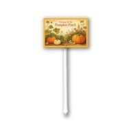 Geroclonup Rustic "Welcome To The Pumpkin Patch" Aluminum Yard Stake Sign - 12x8 Inch Vintage Fall Decor for Outdoor Garden, Autumn Harvest & Thanksgiving Decor