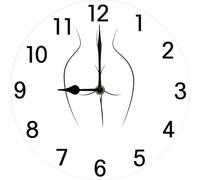 Geroclonup Sexy Lady Butt Wall clock Funny Clock for Bathroom Birthday Gag Gift for Men, Wall Decor for Man Cave Bedroom Gagrage Silent Non Ticking Battery Operated Round Easy to Read 25CM(Round)