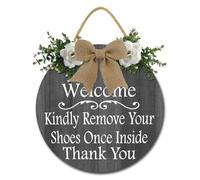 Geroclonup Shoes Off Sign Welcome Kindly Remove Your Shoes Once Inside Thank You Wood Door Sign Please Remove Your Shoes Signs Remove Shoes Sign For Front Door No Shoes Sign For House 28cm