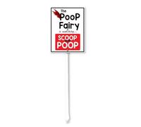 Geroclonup The Poop Fairy is Watching Scoop The Poop Yard Sign with Stake, No Dog Poop Lawn Signs, No Dog Poop Signs for Yard 11.5X15cm Sturdy Aluminum Sign for Yard Garden Lawn Outdoor