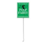 Geroclonup There's No Such Thing as the Poop Fairy Yard Sign with Stake, No Dog Poop Lawn Signs, No Dog Poop Signs for Yard 17.5x22cm Sturdy Aluminum Sign for Yard Garden Lawn Outdoor