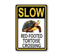 Geroclonup Turtle Signs Redfooted Tortoise Crossing Sign 30x40cm Reflective Aluminum Sign Fade Resistant/Waterproof Indoor or Outdoor Use Easy to Mount