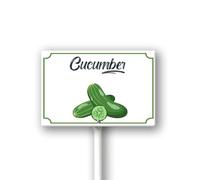 Geroclonup Vegetable Signs With Stake Cucumber Garden Signs For Vegetables Herb Aluminum Sign With Stakes For Plants 8x12inch Outdoor Indoor Herbs Flowers Potted Plants