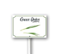 Geroclonup Vegetable Signs With Stake Green Onion Garden Signs For Vegetables Herb Aluminum Sign With Stakes For Plants 8x12inch Outdoor Indoor Herbs Flowers Potted Plants
