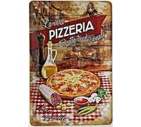 Geroclonup Vintage Metal Tin Sign Tin Pizzeria Pizza Restaurant Italian Non Appetite Kitchen Cook Food Farmhouse Kitchen Decor, Fun Restaurant Kitchen Humor, Housewarming Gifts 20x30cm -Metal Sign