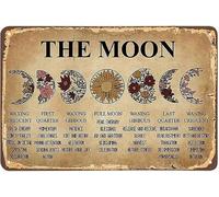 Geroclonup Vintage Witchy Posters The Moon Witch Vintage Poster,Metal Tin Sign Witchy Decor Aesthetic for Bedroom (20x30cm）