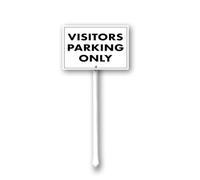 Geroclonup Visitors Parking Only Yard Sign with Stakes 12in×8in, Sturdy Aluminum Yard Signs Rust Free, Notice and Reminder to the Public Perfect for Habitat Enhancement Areas and Parks