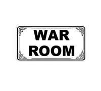 Geroclonup War Room Sign Rust-Free Fade Resistance Vintage Metal Sign for Business Home Store Garage Bar Wall Door Decor Easy Installation Indoor Outdoor Use 15x30cm