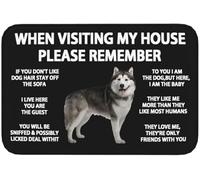 Geroclonup When Visiting My House Please Remember Siberian Husky Sign 20x30cm -Metal Sign