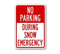 Geroclonup Winter Metal Sign No Parking During Snow Emergency Sign 30x40cm Rust Free Aluminum Sturdy Weatherproof Outdoor Signs for Home Yard Garden Backyard Garage
