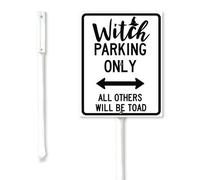 Geroclonup Witch Parking Only All Others Will Be Toad Yard Sign with Metal Stake 17.5x22cm Sturdy Rust Free Fade Resistant Aluminum Garden Decorations for Home Lawn Outdoor Use
