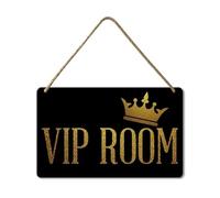 Geroclonup Wood Sign Pub Club Decor VIP Room Sign Home Bar Sign Pub Club Hanging Plaque Bar Decor Sign Wall Door Sign 20x30cm