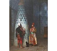 Gerome Before Audience Men Cat Painting Art Print Canvas Premium Wall Decor Poster Mural