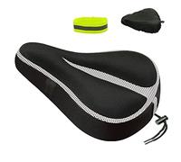 Geronmine Gel Bike Seat Cover Padded Bicycle Saddle Covers for Women & Men, Most Comfortable Exercise Bike Seat Cushion Cover, Soft for Spin Indoor Outdoor Cycling Class Mountain Stationary Bikes