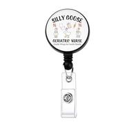 Gerontological Gift Silly Goose Geriatric Nurse Badge Reel Elderly Nur-se ID Holder (Geriatric Nurse Reel)