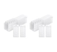 Geroosaty 100 Pcs Wax Melt Containers, 5-Cavity Wax Melt Clamshell Molds,Clear Empty Plastic Wax Melt Mold for DIY Candles Making