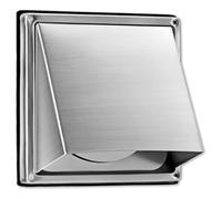 Geroosaty 5-Inch External Extractor Wall Vent Cushioned Non Return Flap, Stainless Steel Outside Dryer Vent Covers for House