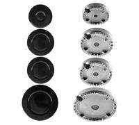 Geroosaty Universal Burner Crown Flame Cap Oven Cooker Hob Gas for,Flame Burner Cap Crown Fits All Between Sizes Concave Easy to Use