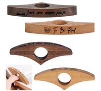 Gerrii 2 Pcs Book Thumb Page Holder for Reading Wooden Book Opener Engraved to Be Read and Just One More Page Books Lover Gift Reading Accessories for Novel Readers Librarian Bookworms Literary
