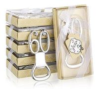 Gerrii 24 Pcs 60th Silver Bottle Opener Set Birthday Party Favors for Guests with for You Tags,Wine Beer Opener Birthday Wedding Party Decorations Anniversaries Souvenirs Keepsake Gift