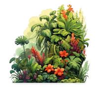 Gerrii 47 Inch Large Rainforest Theme Party Decoration Jungle Natural Plant Scenery Background for VBS Safari Theme Hawaiian Luau Wedding Party Decor