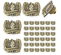 Gerrii 50 Pcs Leadership Lapel Pins Bulk Academic Achievement Awards Recognition Appreciation Prizes Incentive Gifts for Leaders Teacher Employee Team Participation Tournaments Competitions