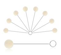 Gerrii 8 Pack 5 Inch Wool Wax Daubers for Log Inoculation Sawdust Mushroom Growing Supplies Applicator Tool Dauber Ball Brush Tool for Mushroom Sawdust Plug Spawn for Leather Dye Staining Crafting DIY