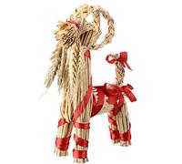 Gerrii Christmas Straw Goat Scandinavian Christmas Straw Ornaments Yule Goat Swedish Tradition Gift for Xmas Home Birthday Party Outdoor Interior Decoration Holiday(7.8 Inch)