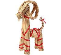 Gerrii Christmas Straw Goat Scandinavian Yule Goat, 17.7 Inch | Christmas Straw Ornaments, Swedish Tradition Gift for Xmas Home Birthday Party Outdoor Interior Decoration Holiday